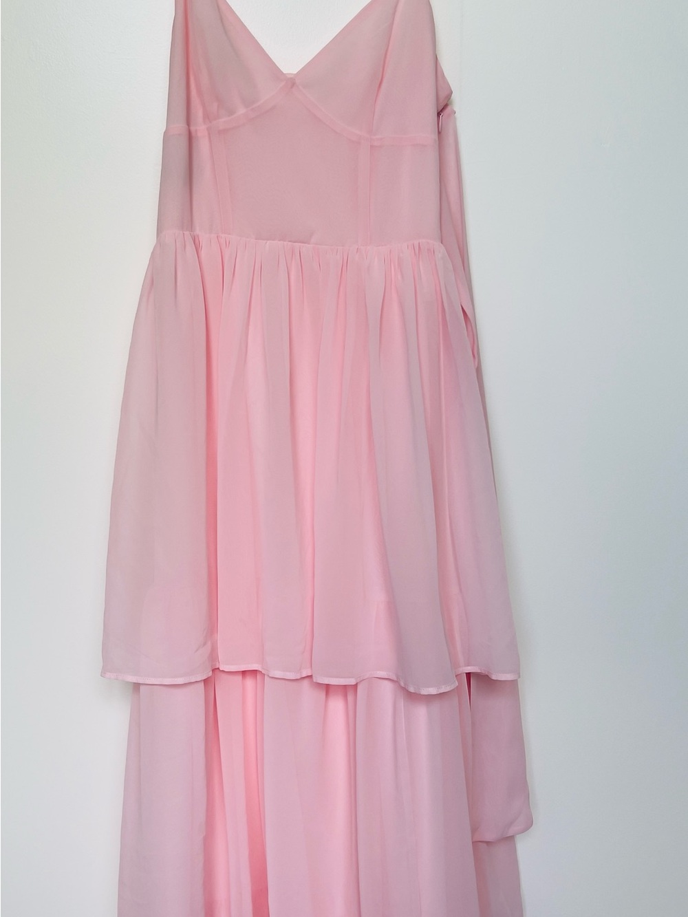 bp Blush Pink Tiered Spaghetti-Strap Maxi Dress - Picture 3 of 5